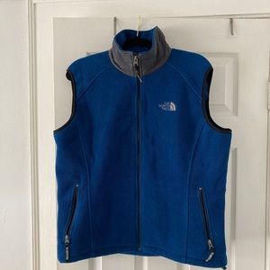 North Face Women’s size Large fleece vest Blue